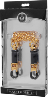 Master Series Deluxe Adjustable Bondage Nipple Clamps Nipple and Clit Clamps